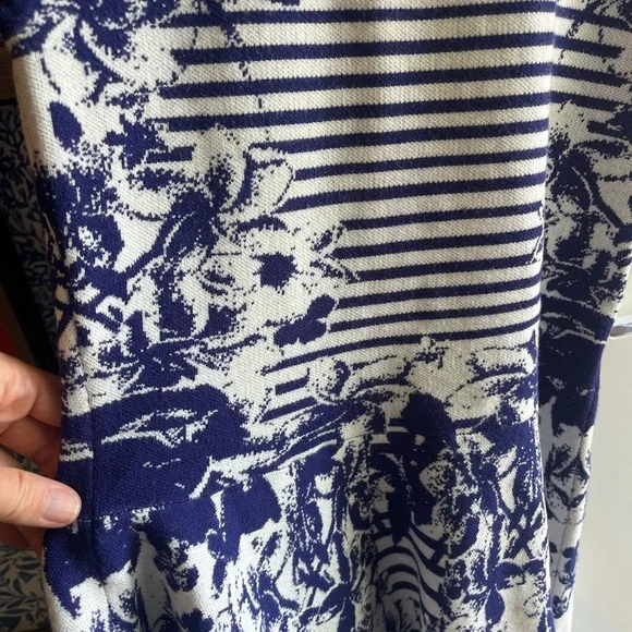 Karen Millen blue and white floral print dress size medium - Picture 2 of 12